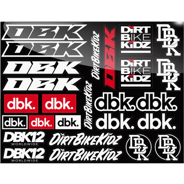 DBK Race Pack Sticker Sheet 8.5"X11"