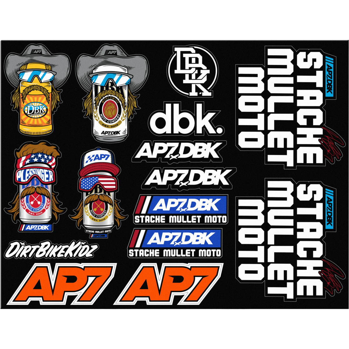 DBK AP7 Sticker Sheet 8.5"X11"