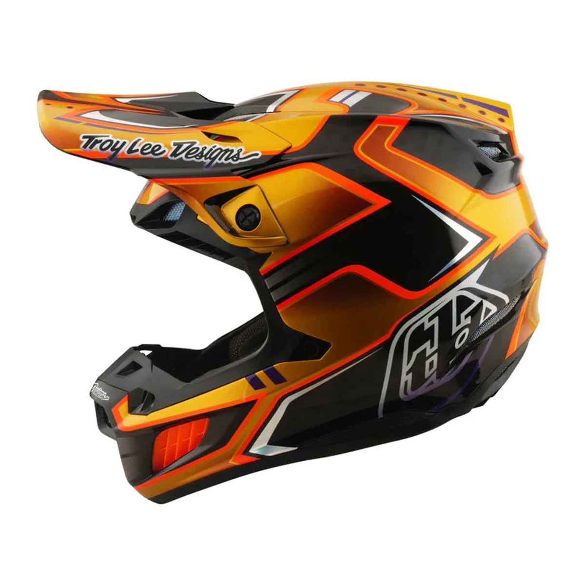 Troy Lee Designs SE5 Carbon Helmet Crest Gold - MOTODLVRD