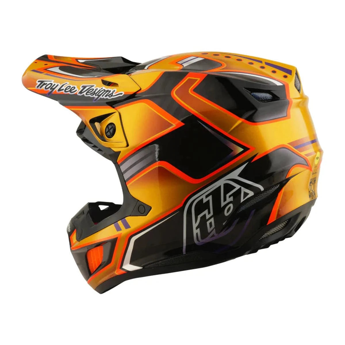 Troy Lee Designs SE5 Carbon Helmet Crest Gold - MOTODLVRD