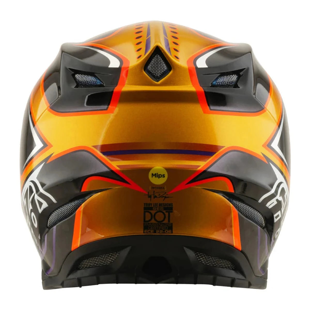 Troy Lee Designs SE5 Carbon Helmet Crest Gold - MOTODLVRD