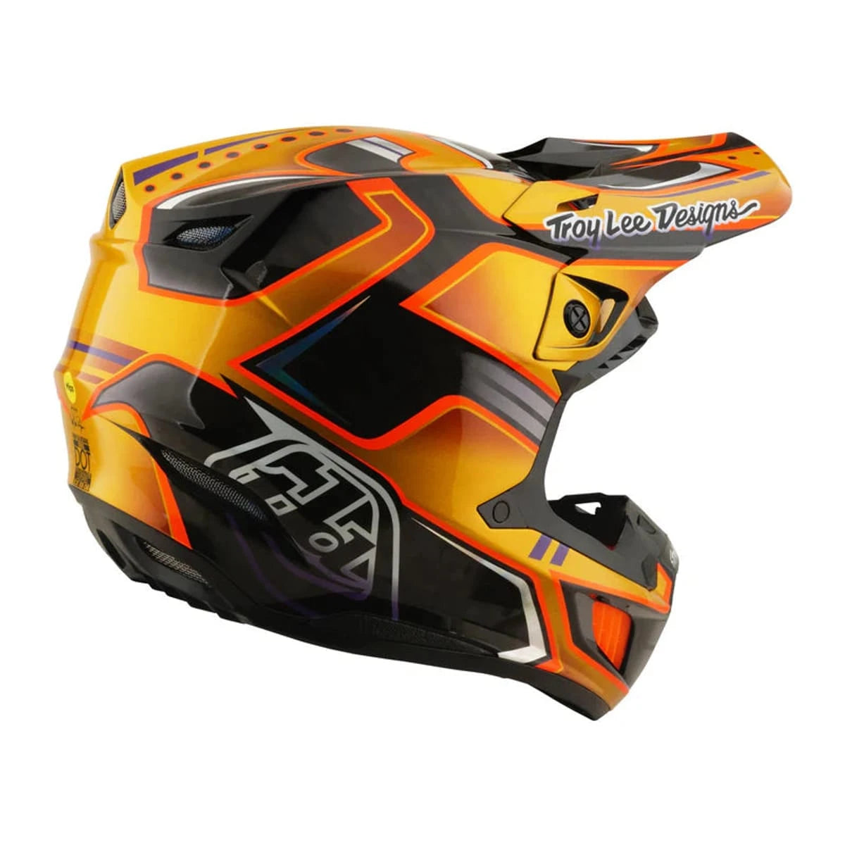 Troy Lee Designs SE5 Carbon Helmet Crest Gold - MOTODLVRD