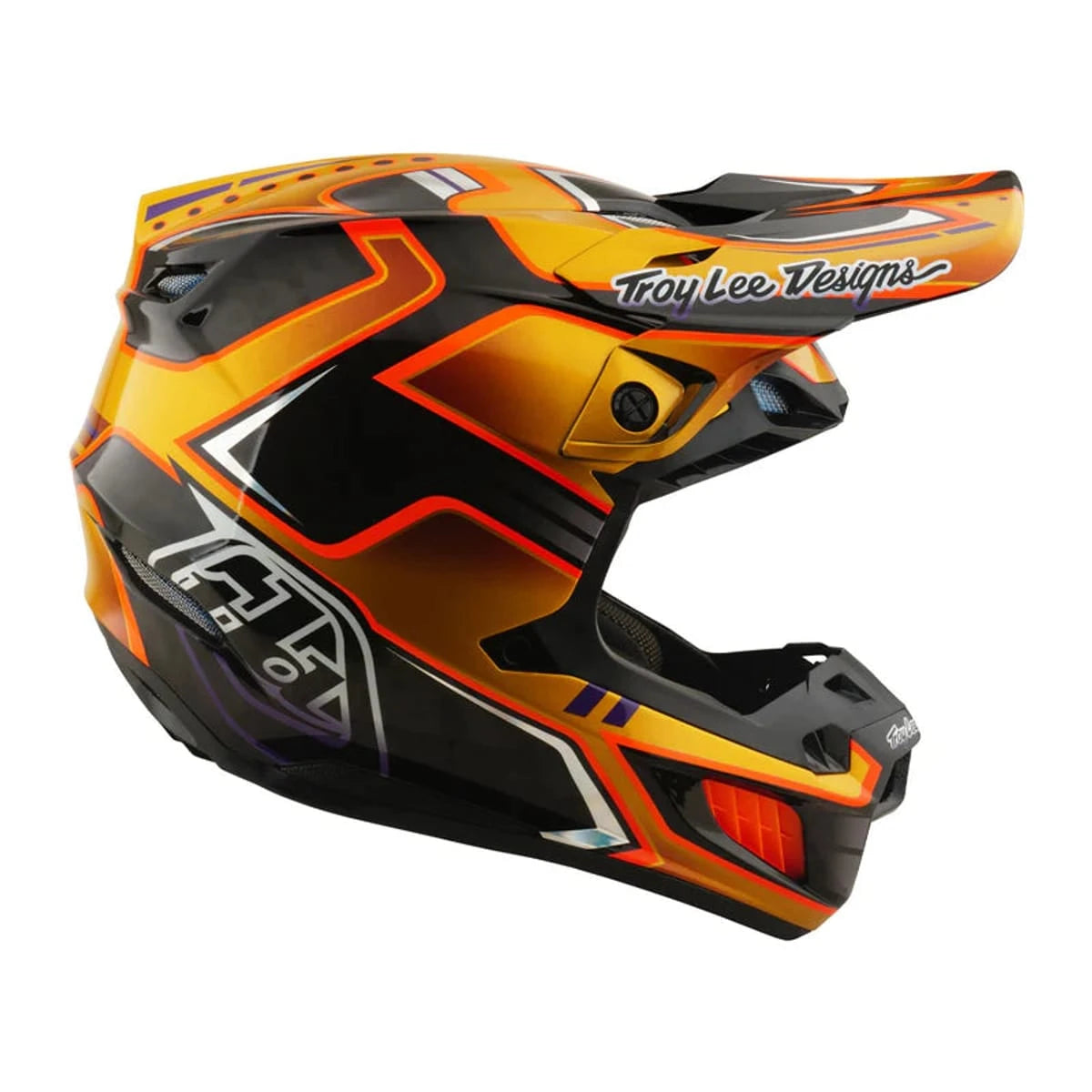 Troy Lee Designs SE5 Carbon Helmet Crest Gold - MOTODLVRD