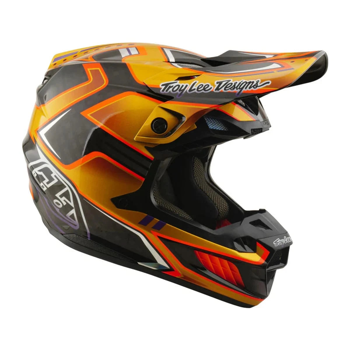 Troy Lee Designs SE5 Carbon Helmet Crest Gold - MOTODLVRD