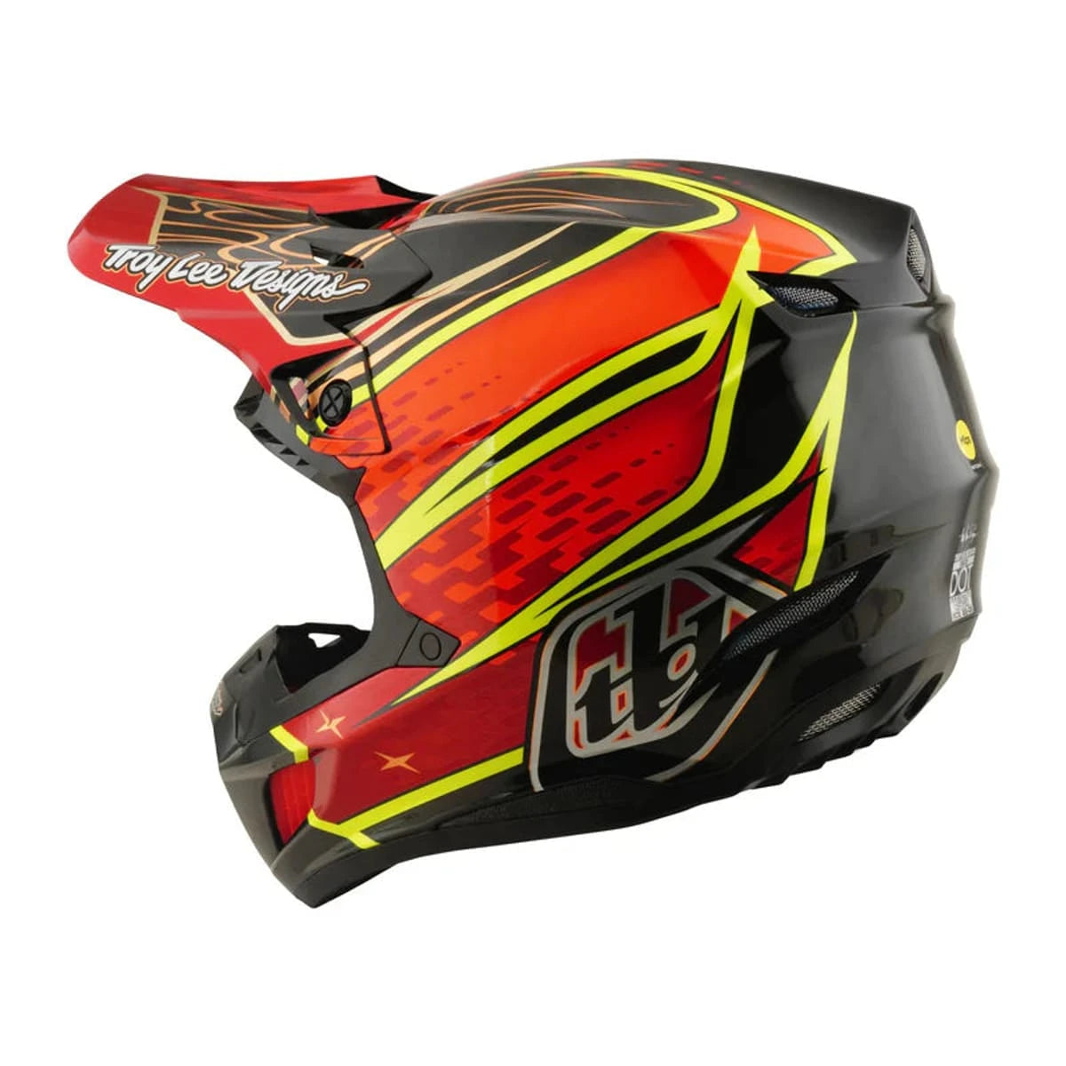 Troy Lee Designs SE5 Carbon Helmet Wings Red - MOTODLVRD