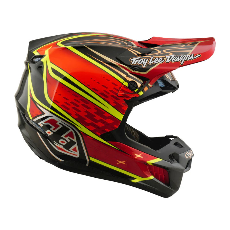 Troy Lee Designs SE5 Carbon Helmet Wings Red