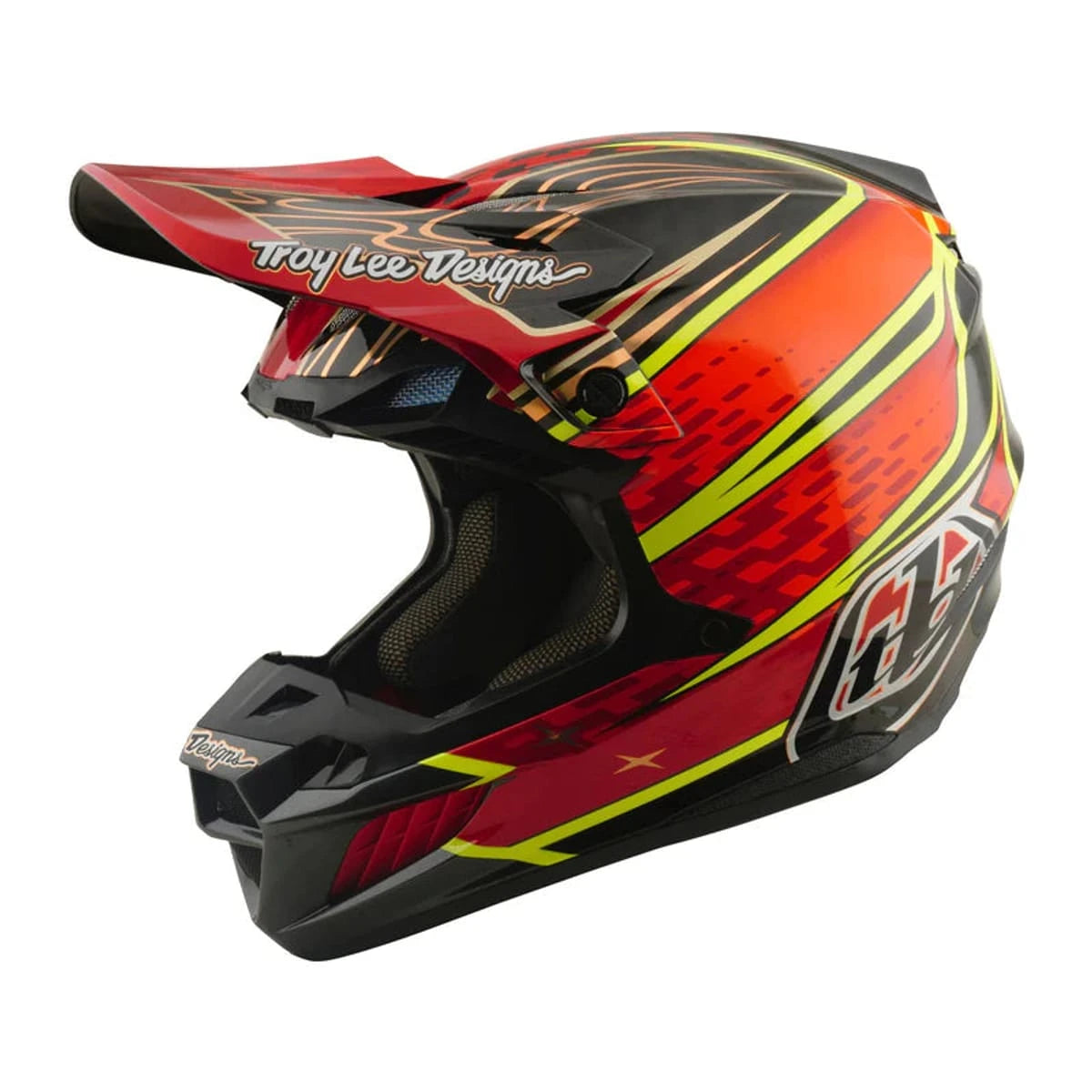 Troy Lee Designs SE5 Carbon Helmet Wings Red - MOTODLVRD