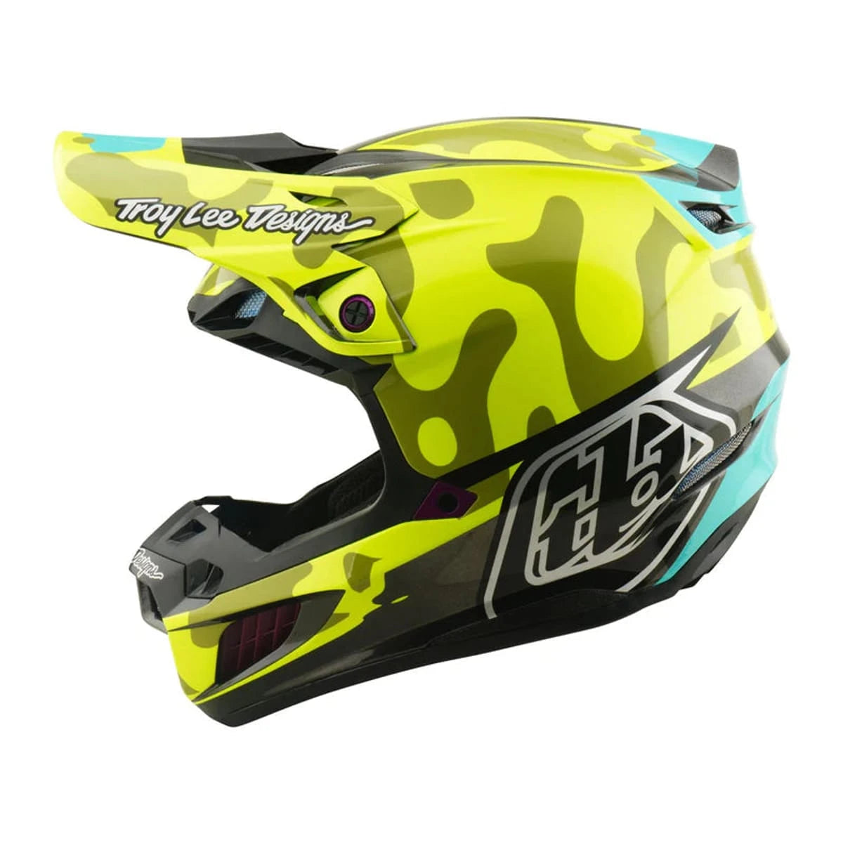 Troy Lee Designs SE5 Composite Helmet Myth Flo Yellow - MOTODLVRD