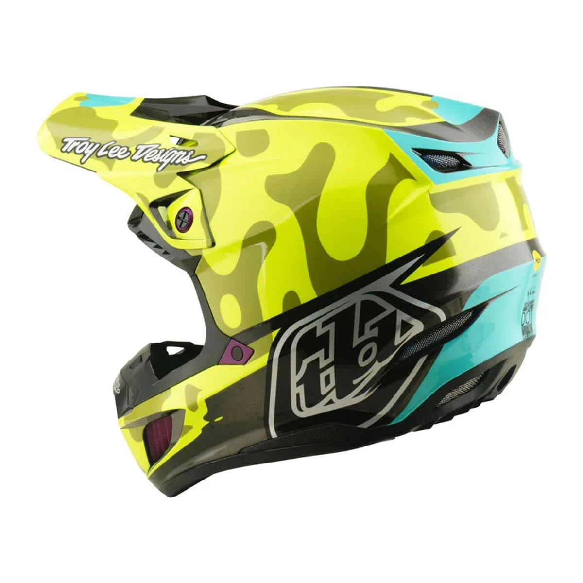Troy Lee Designs SE5 Composite Helmet Myth Flo Yellow - MOTODLVRD