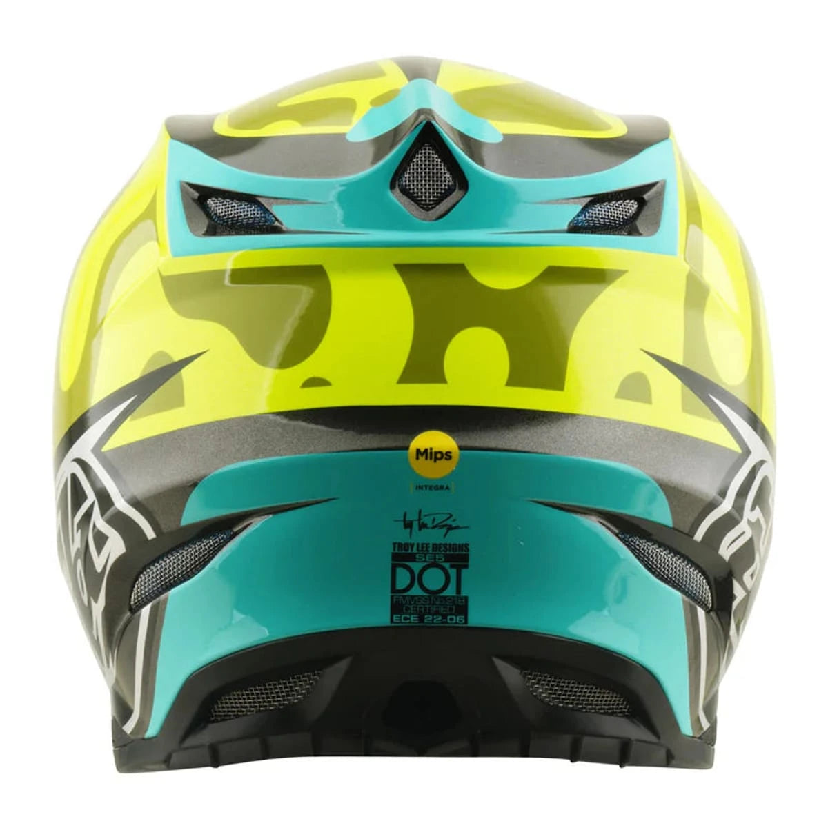 Troy Lee Designs SE5 Composite Helmet Myth Flo Yellow - MOTODLVRD