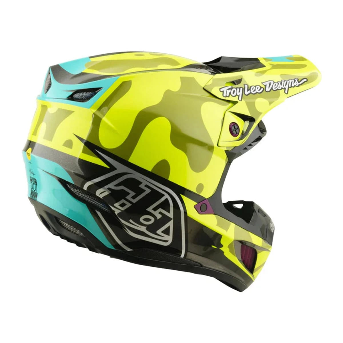 Troy Lee Designs SE5 Composite Helmet Myth Flo Yellow - MOTODLVRD