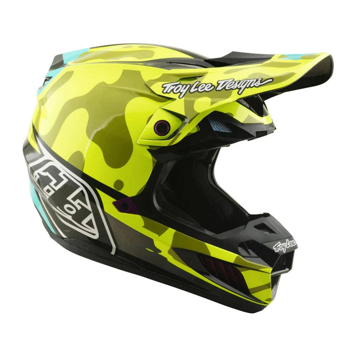 Troy Lee Designs SE5 Composite Helmet Myth Flo Yellow - MOTODLVRD
