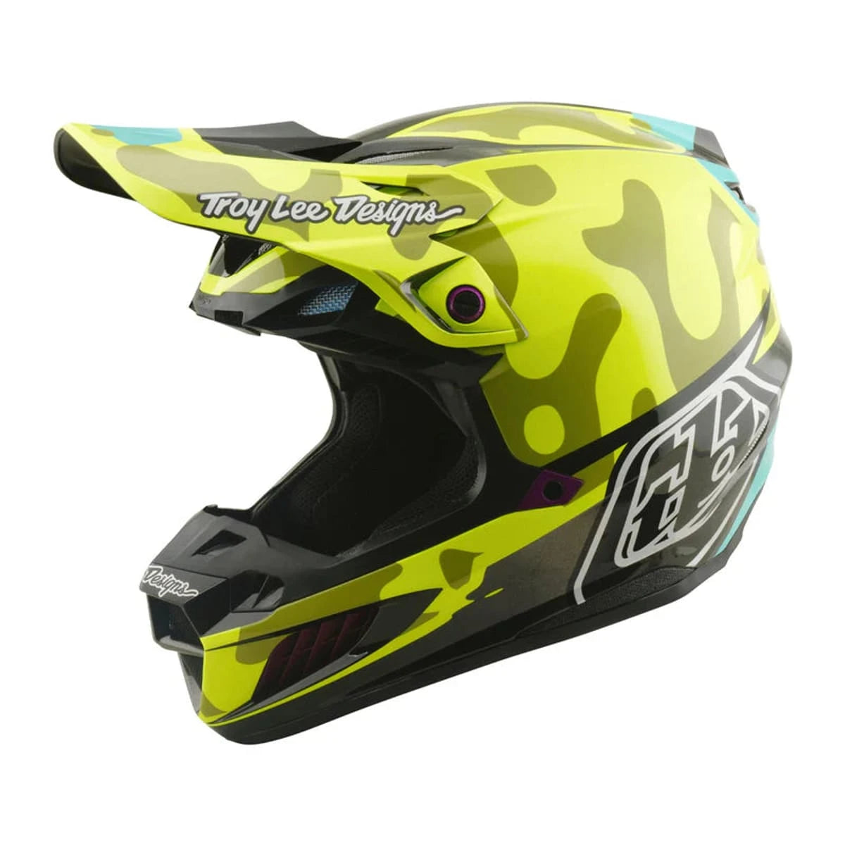 Troy Lee Designs SE5 Composite Helmet Myth Flo Yellow - MOTODLVRD