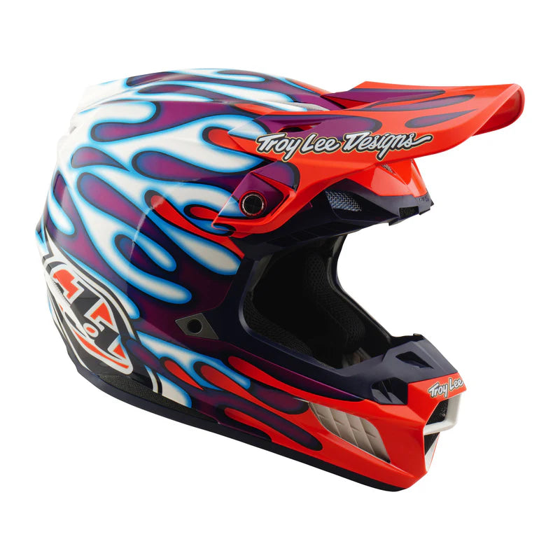Troy Lee Designs SE5 Composite Helmet Overspray Violet / White