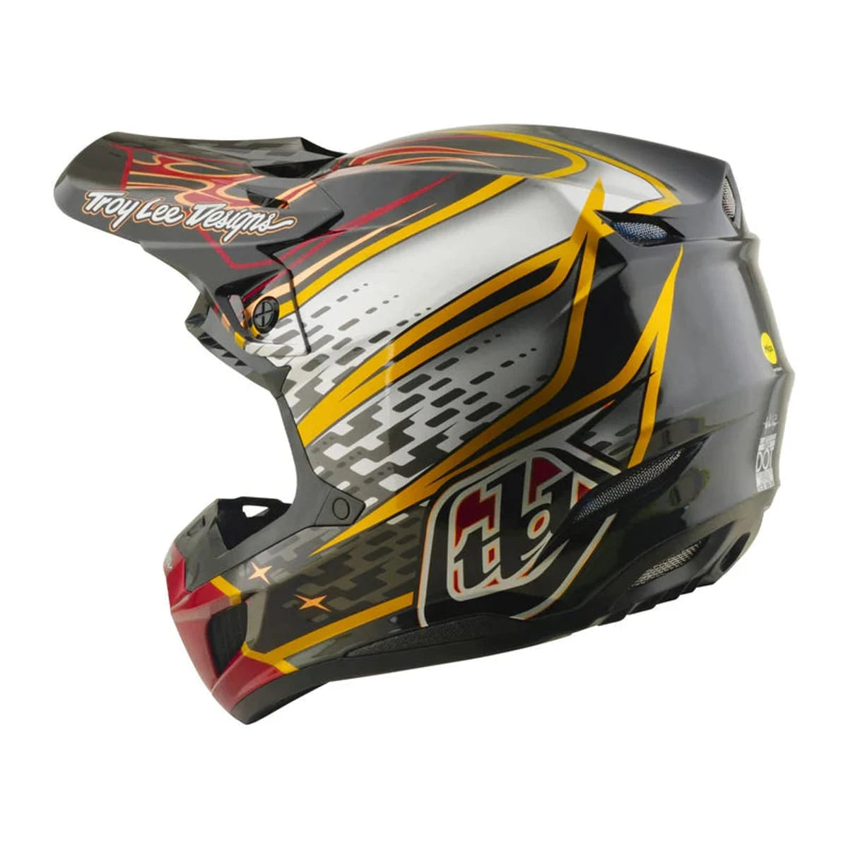 Troy Lee Designs SE5 Composite Helmet Wings Black / Black - MOTODLVRD
