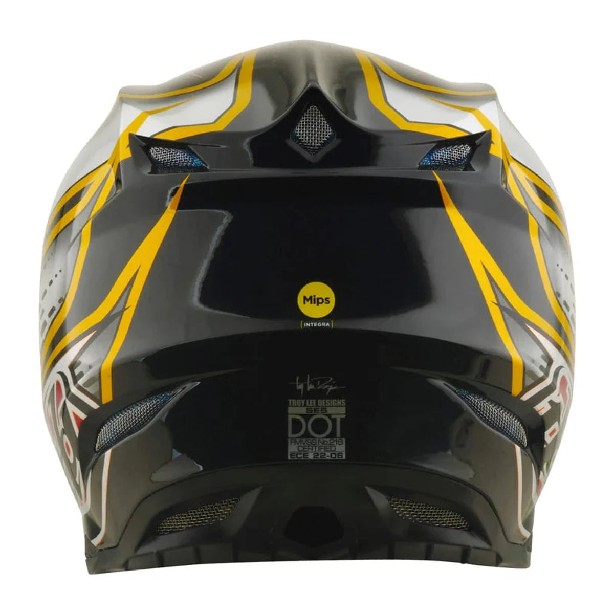 Troy Lee Designs SE5 Composite Helmet Wings Black / Black - MOTODLVRD
