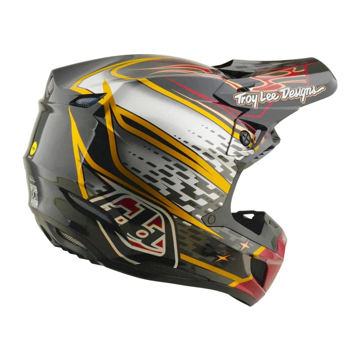 Troy Lee Designs SE5 Composite Helmet Wings Black / Black - MOTODLVRD
