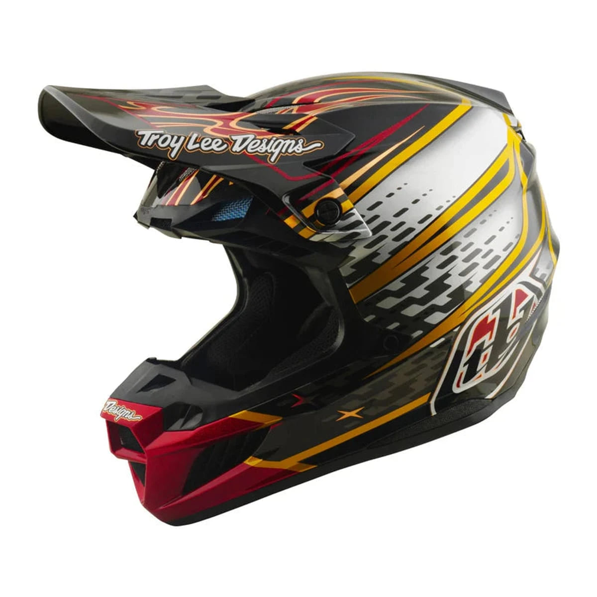 Troy Lee Designs SE5 Composite Helmet Wings Black / Black - MOTODLVRD