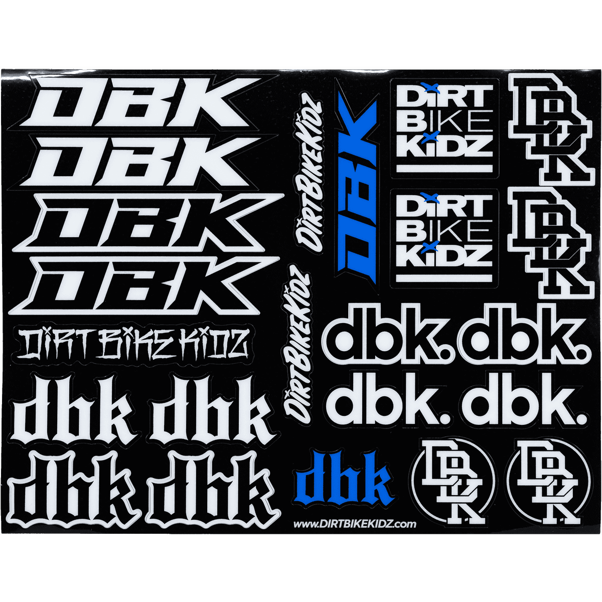 DBK Moto Pack Sticker Sheet 8.5"X11" - MOTODLVRD
