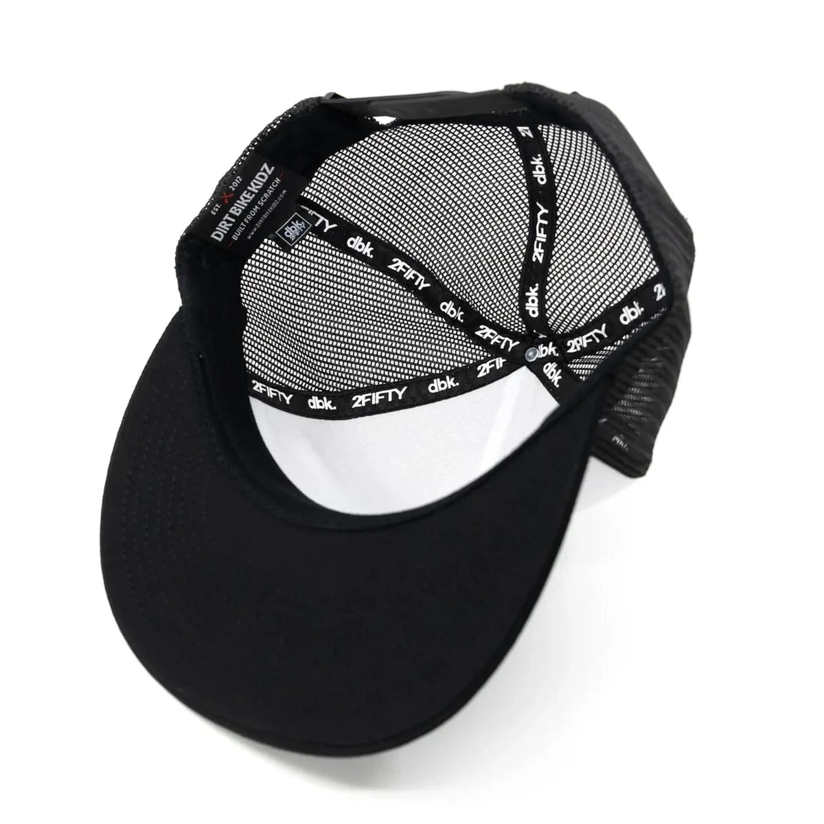 DBK MP Trucker Hat 2FIFTY Snapback White/Black - MOTODLVRD