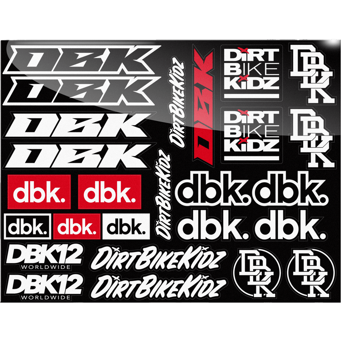 DBK Race Pack Sticker Sheet 8.5"X11" - MOTODLVRD