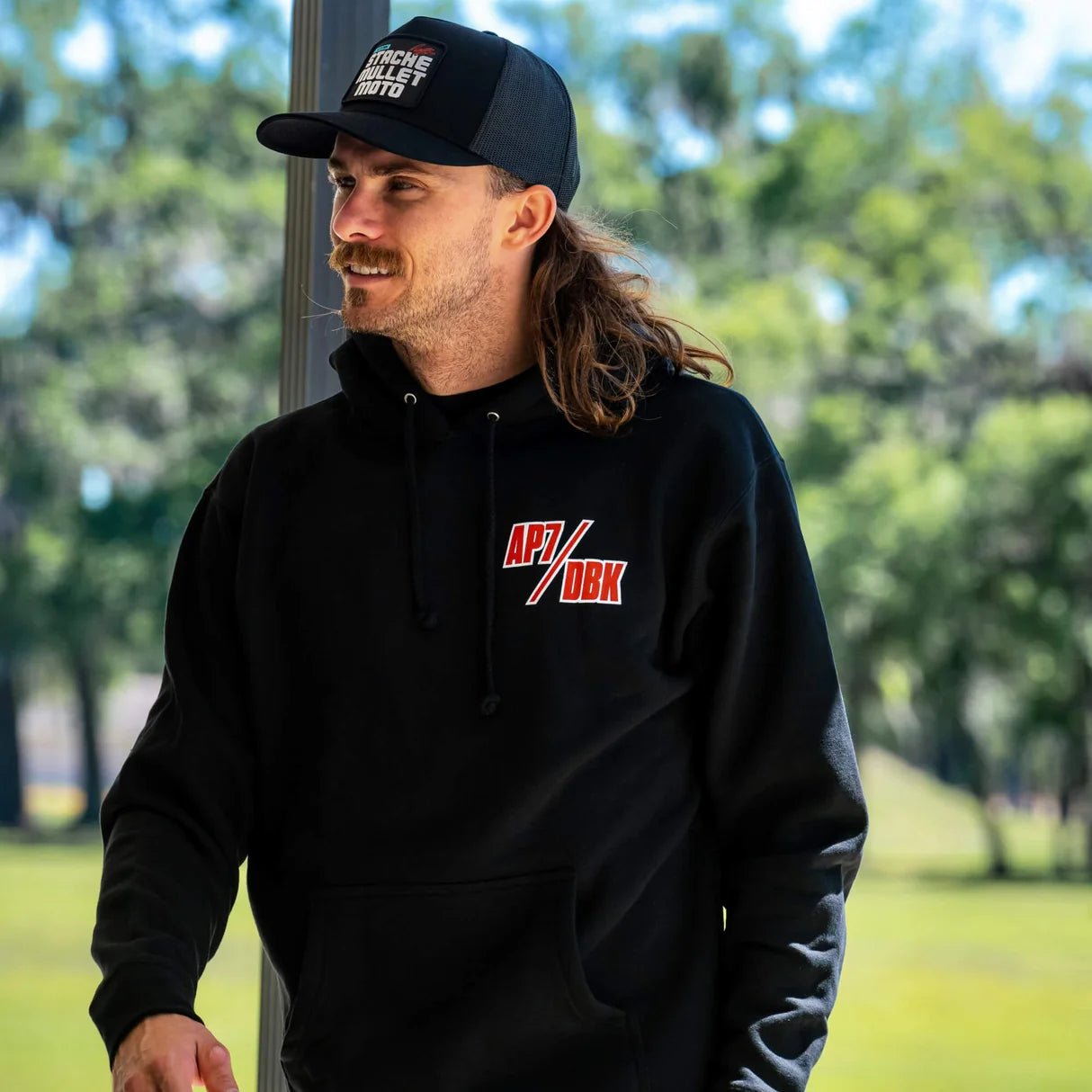 DBK Stache Mullet Moto 2Fifty Hat Black - MOTODLVRD