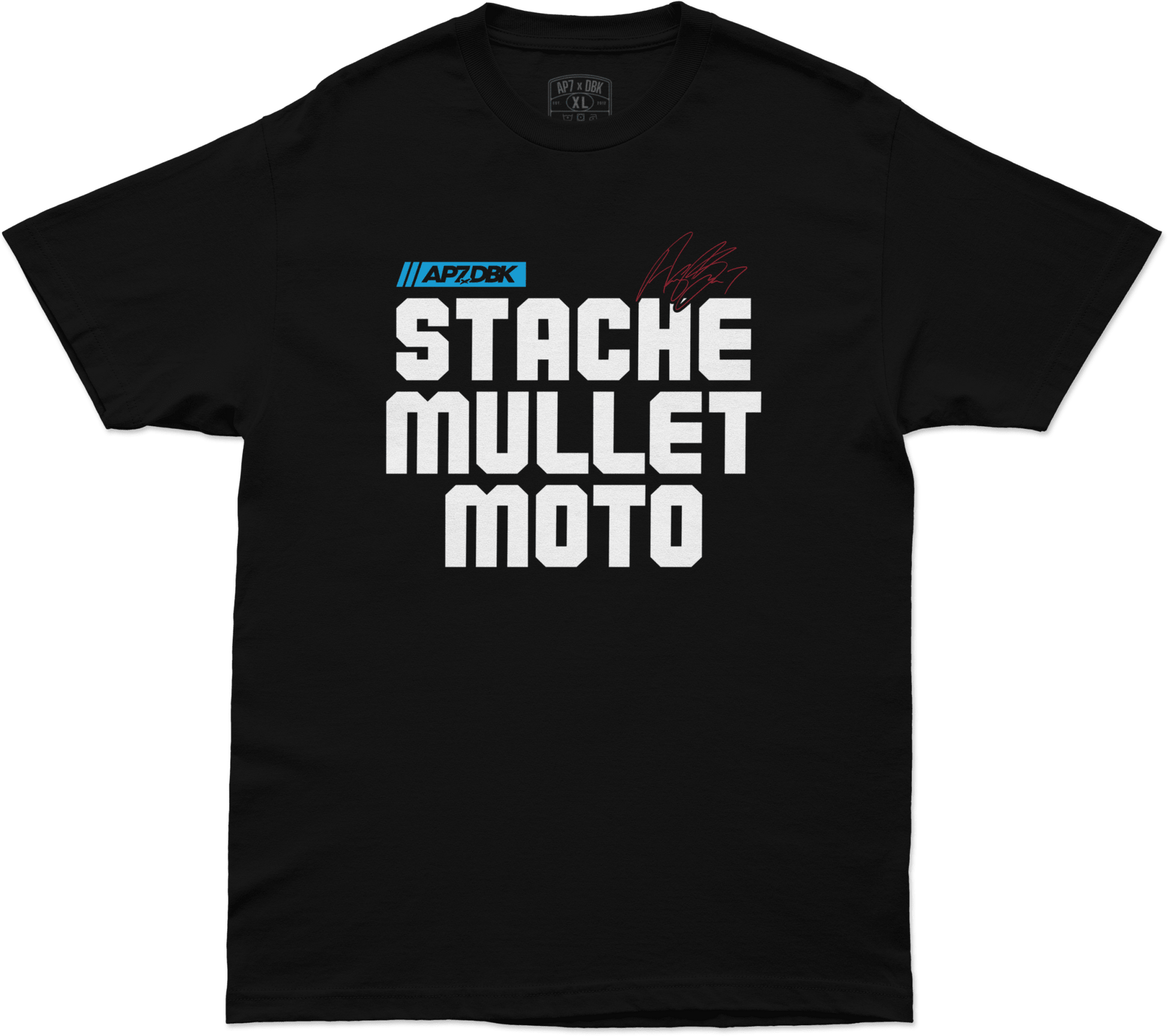 DBK Stache Mullet Moto Tee - MOTODLVRD