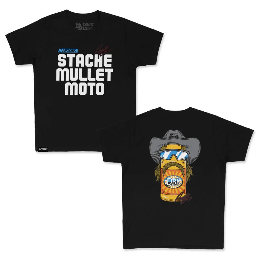 DBK Stache Mullet Moto Youth Tee - MOTODLVRD