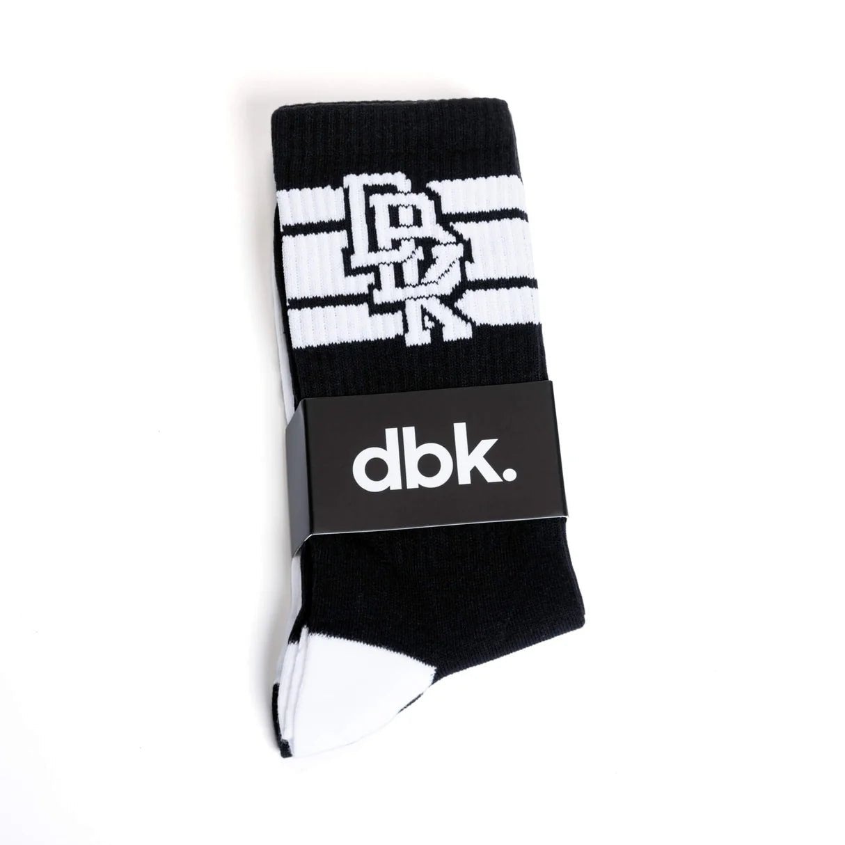 DBK Stacked Socks 2 Pack Black and White - MOTODLVRD