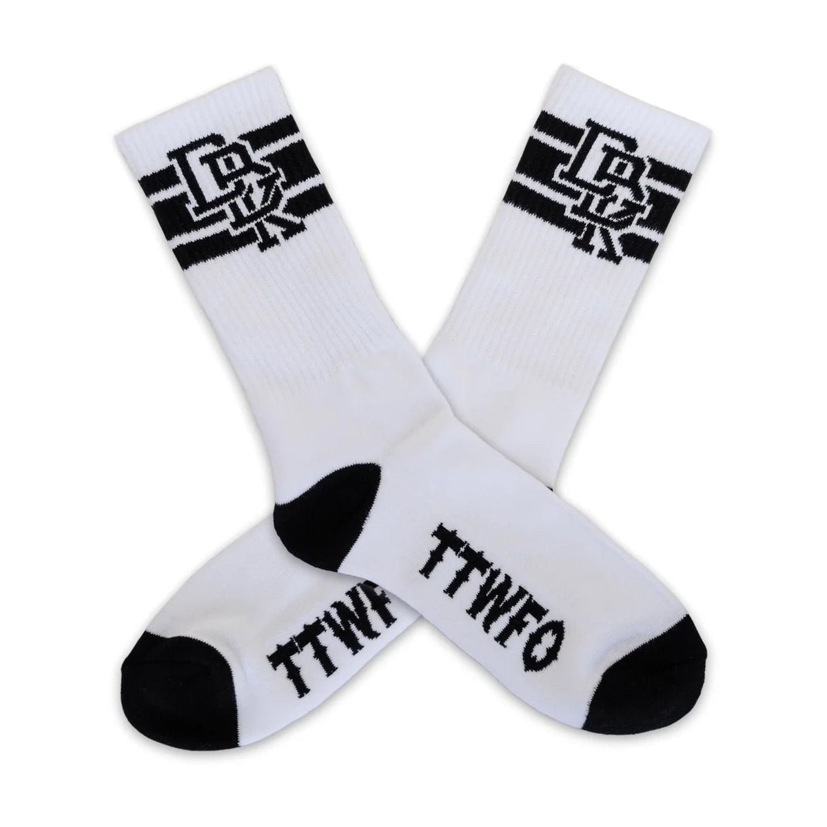 DBK Stacked Socks 2 Pack Black and White - MOTODLVRD