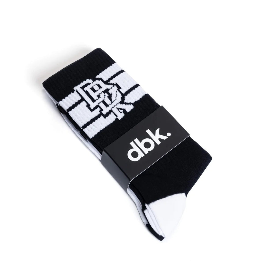 DBK Stacked Socks 2 Pack Black and White - MOTODLVRD