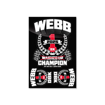 DBK The Champ CW2 Cooper Webb Sticker Sheet 4X6 - MOTODLVRD