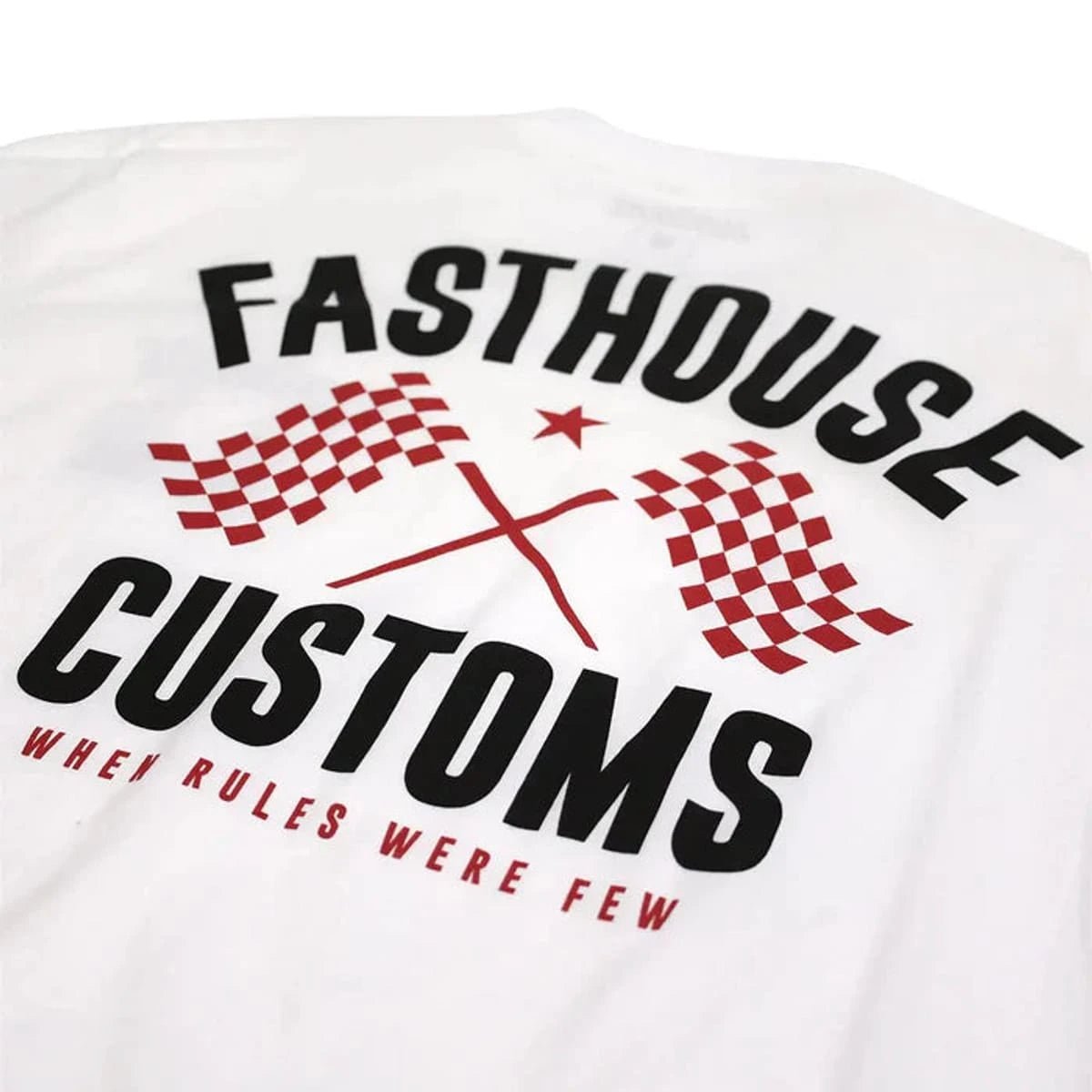 Fasthouse 68 Trick Tee - White/Red - MOTODLVRD