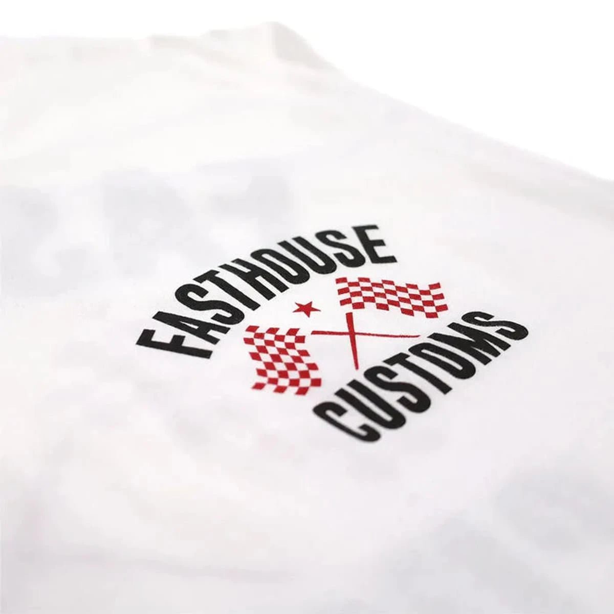 Fasthouse 68 Trick Tee - White/Red - MOTODLVRD