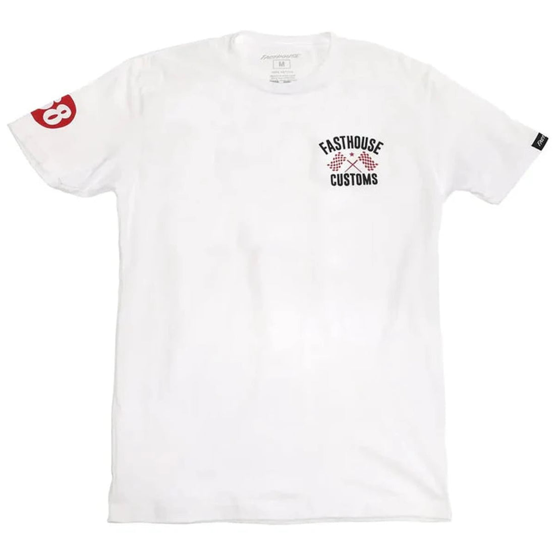 Fasthouse 68 Trick Tee - White/Red - MOTODLVRD