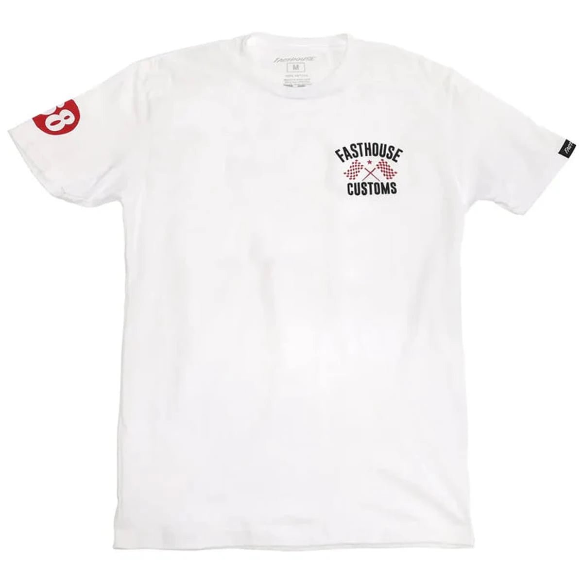 Fasthouse 68 Trick Tee - White/Red - MOTODLVRD