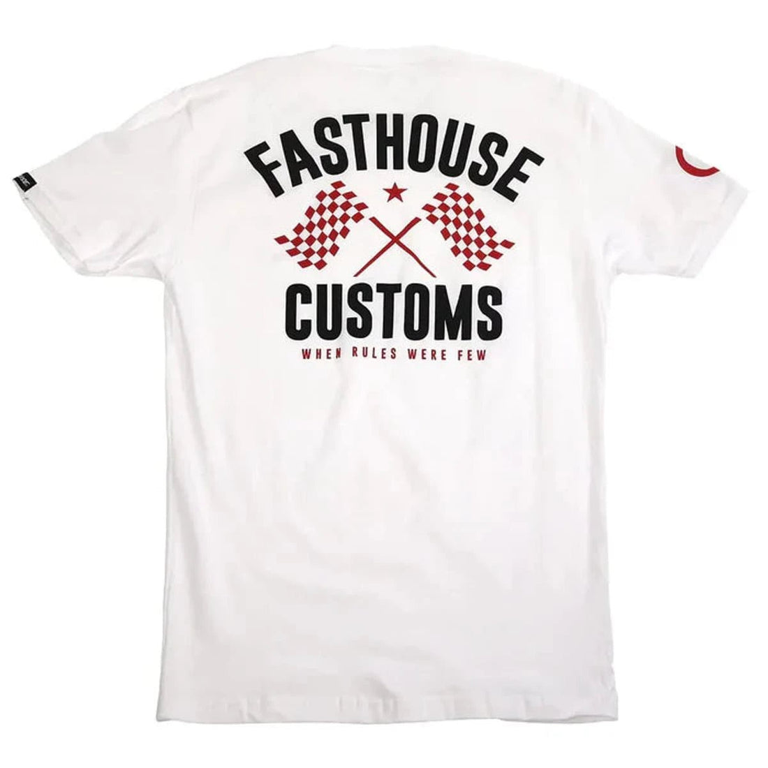 Fasthouse 68 Trick Tee - White/Red - MOTODLVRD